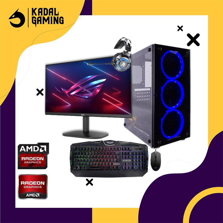 PC AMD A8 9600 VGA 2GB VRAM 8GB RAM Gaming Design Rakitan Komputer