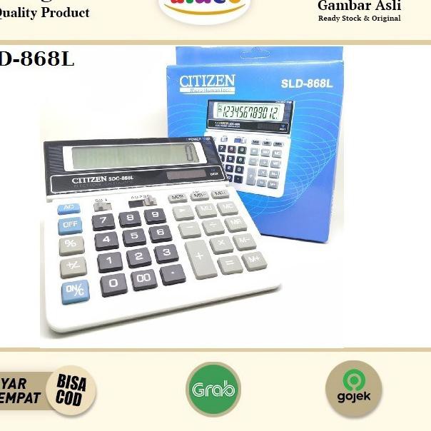 

GCA Kalkulator Citizen SDC-868L Calculator 12 Digits SDC 868L - Abu-abu EB Dijual Murah