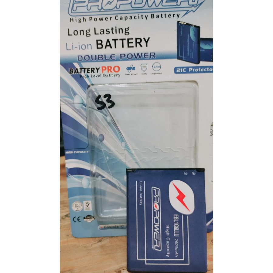 PROPOWER BATRE SAMSUNG S3 EB-L1G6LU 2600 MAH BATRE S3 SAMSUNG DOBEL POWER BATRE