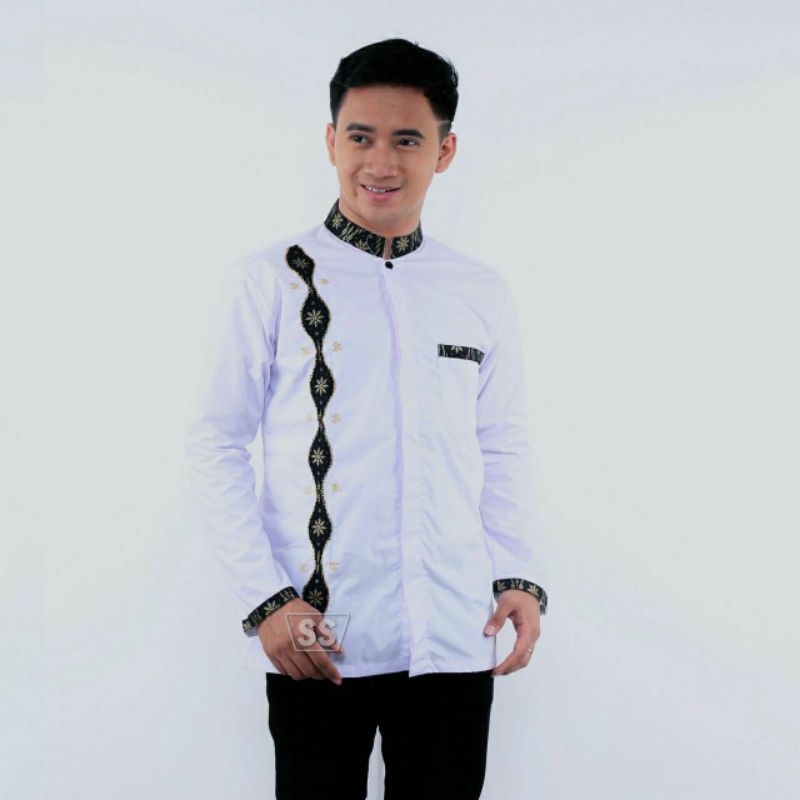 Kemeja batik pria baju batik kombinasi