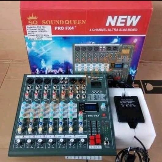 MIXER SOUNDQUEEN PRO FX 4 ORIGINAL PROFX4 PRO FX4 TERBAIK USB AUX 1