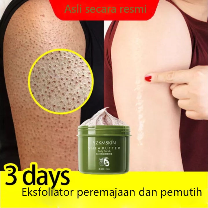 Scrub Cream Eksfoliasi Scrub Cream Lulur Tubuh 250g Formula Lembut &amp; Ringan Menyeimbangkan Minyak Melembutkan Kulit dan Memebuat kulit Halus