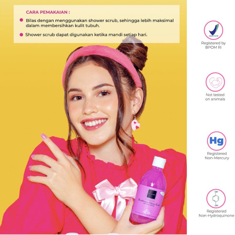 SCARLETT WHITENING SHOWER SCRUB POMEGRANTE - SF - PERAWATAN KULIT DAN WAJAH