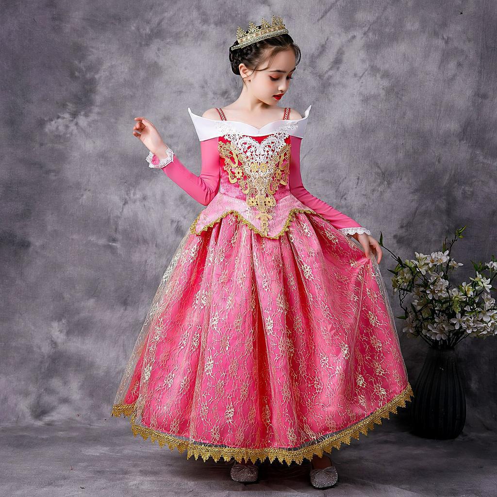 Kostum Dress Princess Aurora Pink