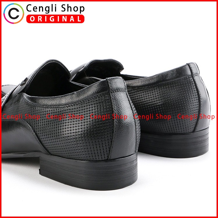 SEPATU PLAYBOY ORIGINAL PANTOFEL KULIT FORMAL PRIA TERBARU HITAM PL09