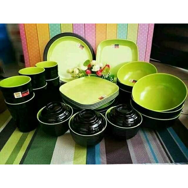 set melamin golden dragon