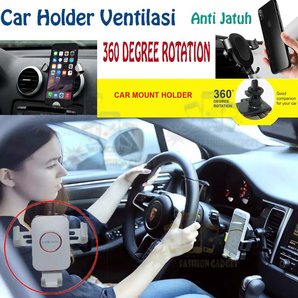 Holder Mobil Ventilasi AC Anti Jatuh Holder Phone Lize Holder Gps Clip Magnetic Dudukan HP di Mobil