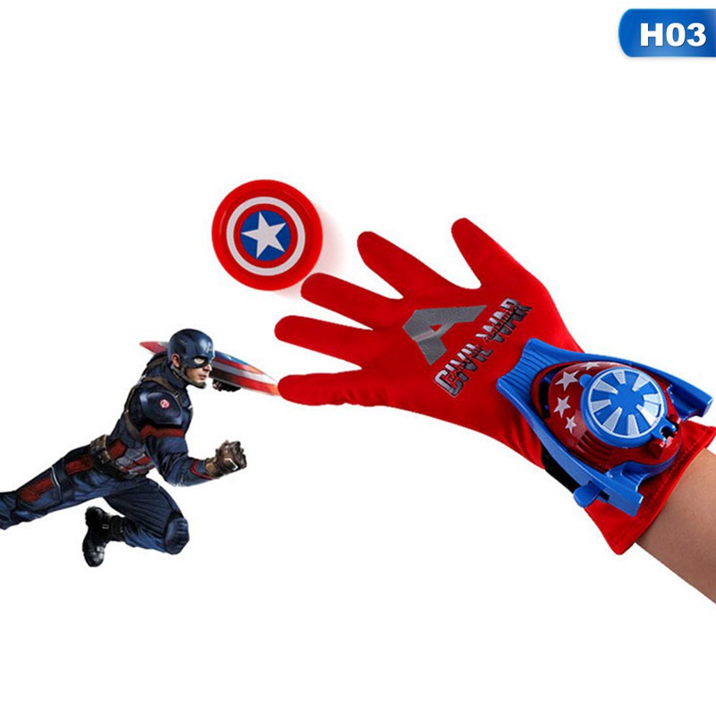 SARUNG TANGAN AVENGER KAPTEN AMERIKA TEMBAKAN PISTOL LENGAN SUPERHERO KAPTEN AMERIKA JUBAH SENJATA SUPER HERO AVENGERS