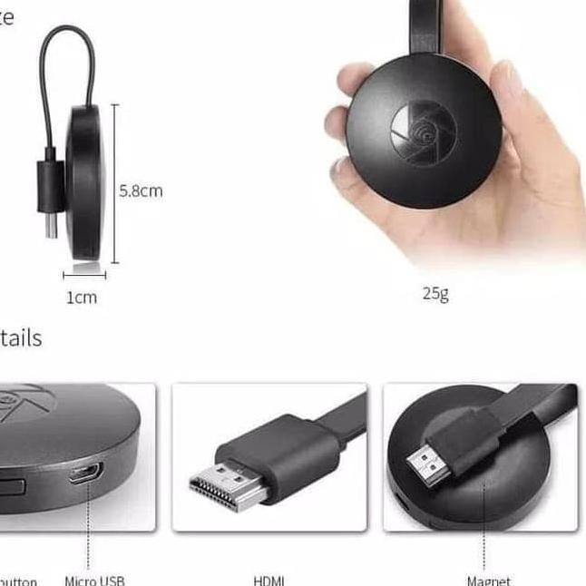 I Google Chrome Cast G2 F Chromecast Tv Dongle Anycast Ori Shopee Indonesia