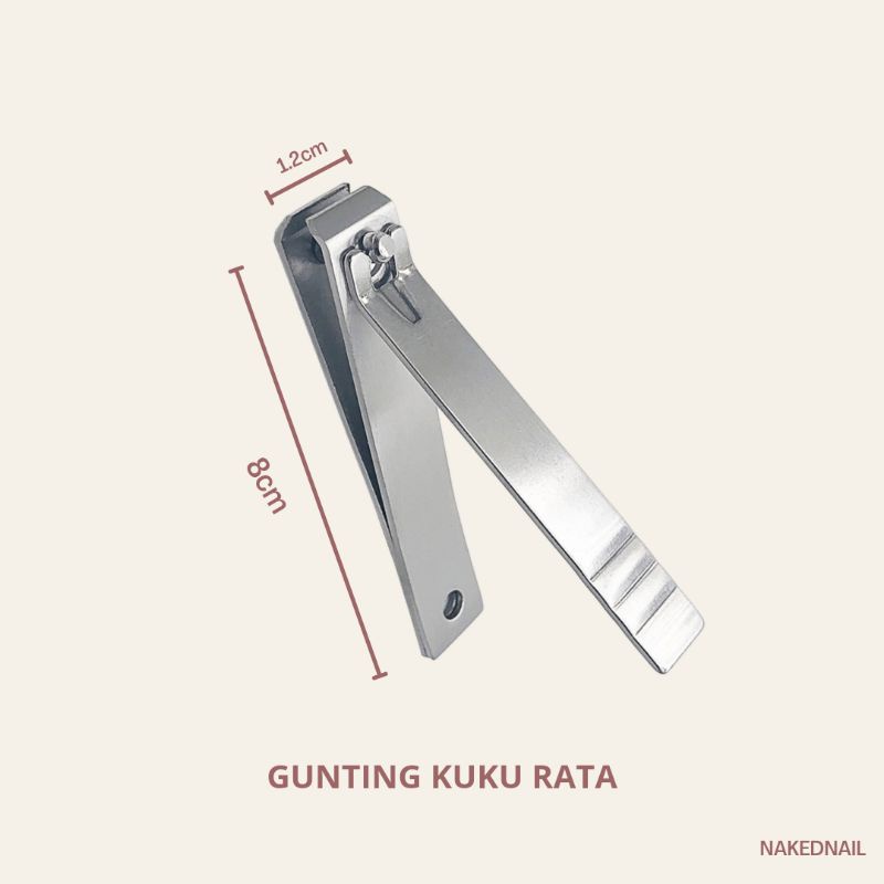 GUNTING KUKU RATA Stainless RARE Flat Nail Clipper  manicure pedicure