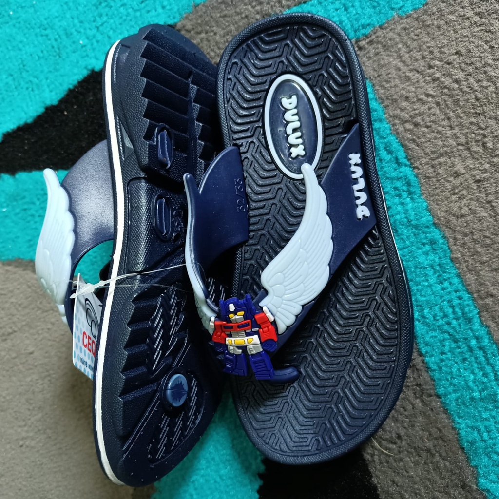 Sandal jepit Anak Laki-Laki Karakter Robot/sandal dulux CQ 051 Ukuran 24-35 sandal bermain sandal lucu