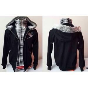 Jaket Fairytail Flanel Double Zipper