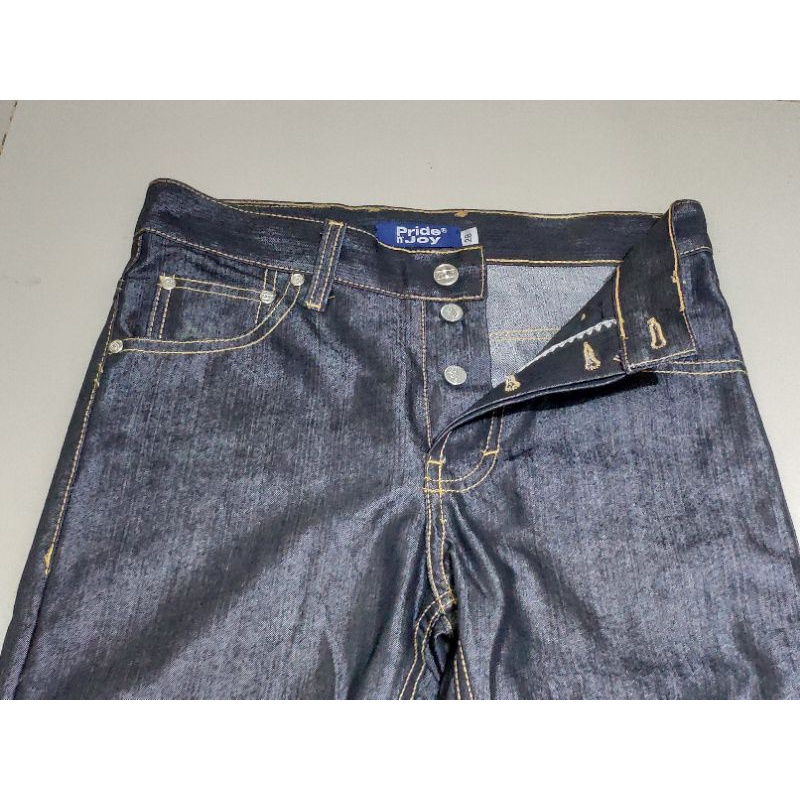 Celana Jeans Raw Denim Inari PRIDE N JOY Black 13 OZ Size 28