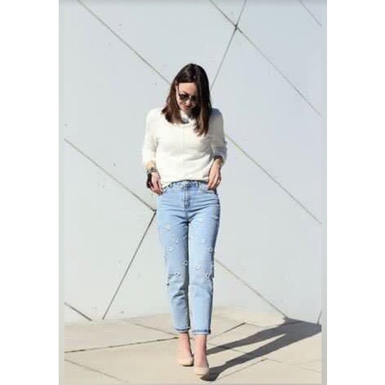 Pull and bear ripped jeans pull&bear long pants pull and bear pant pull&bear hole light denim pants 