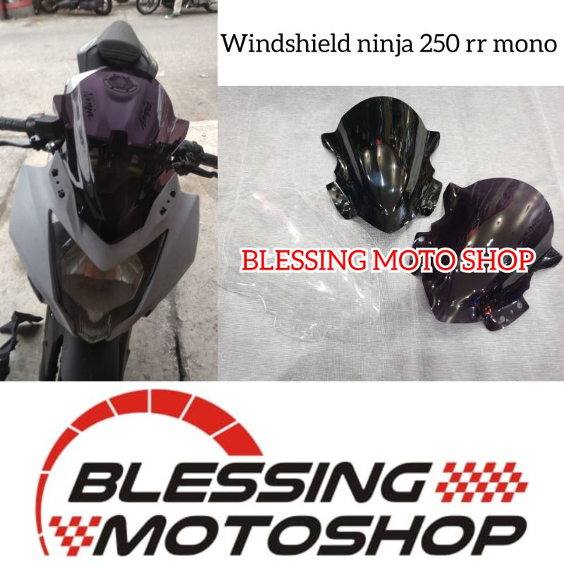 windshield ninja 250 rr mono visor ninja 250sl windshield rr mono