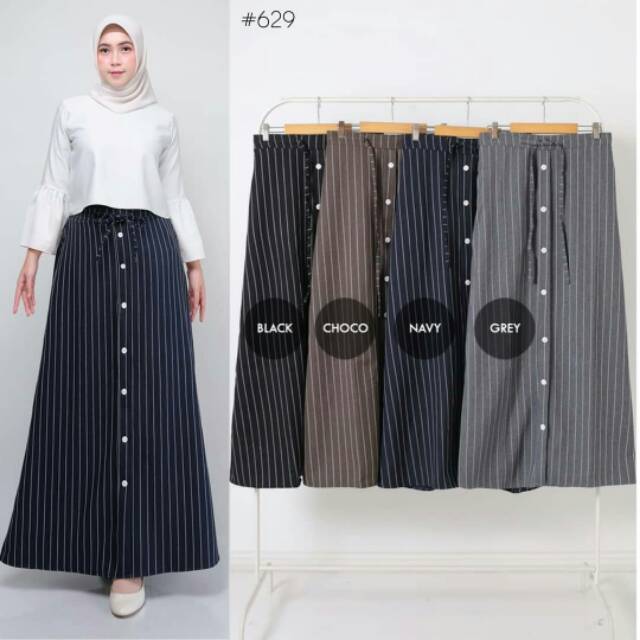 ROK MOTIF SALUR | ROK GARIS-GARIS | ROK CASUAL | ROK PLISKET | BUTTON SKIRT |ROK KANCING GISHA SKIRT
