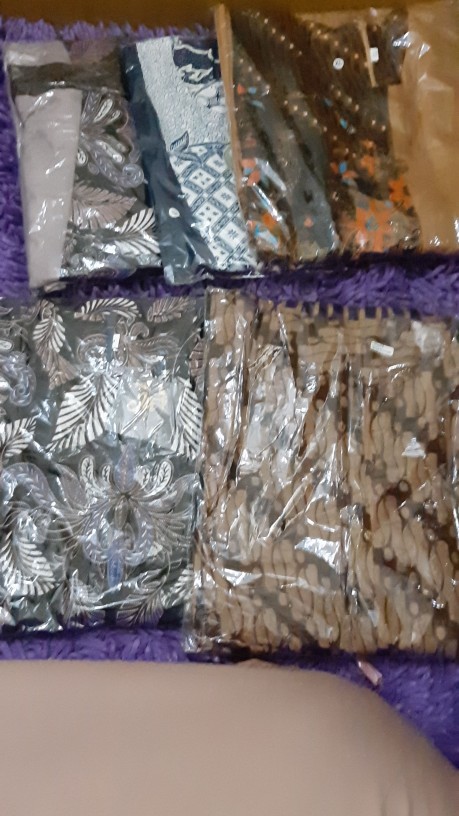 Ori Atasan Blus Batik Wanita Modern Halus Dolby Kombinasi Brokat Polos