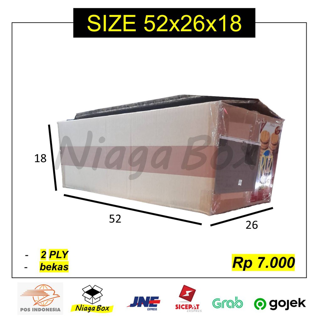 

Kardus/Box DUS RITZ 52X26X18 Pembelian Eceran