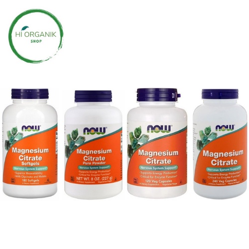 Now Foods Magnesium Citrate 240 Veg Caps ; Magnesium Citrate 120 Veg Caps ; Magnesium Citrate 180 so