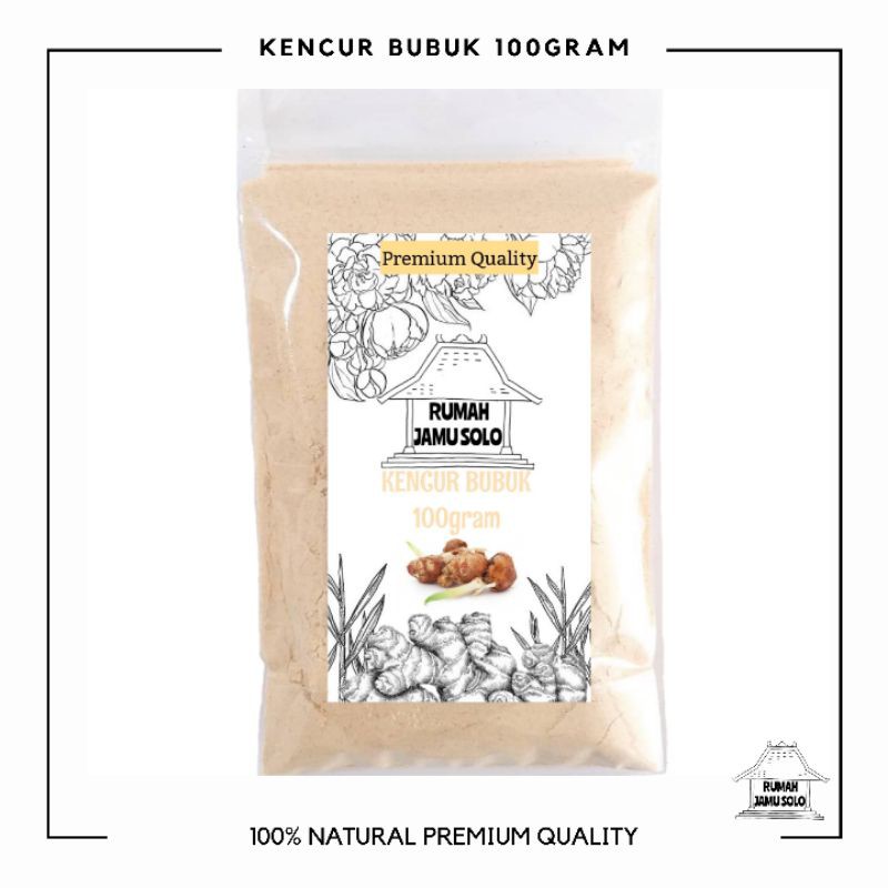 

RUMAH JAMU SOLO - Kencur bubuk 100gram premium Quality rempah bubuk minuman tradisional bumbu dapur