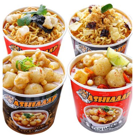 

Hrg Diskon 1 Paket Ashiaaap (Mie Tek Tek, Cilok Kuah Bdg,Cilok Ramen,Mie Ramen)