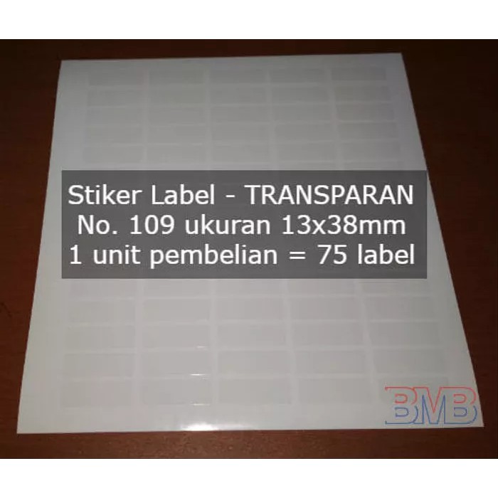 

TRANSPARAN No 109 Stiker Label Seperti Tom and Jerry Paper Bening