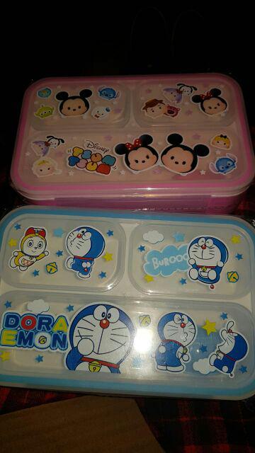 Lunch Box Sekat 2 Stainless Anti Tumpah Karakter 9003