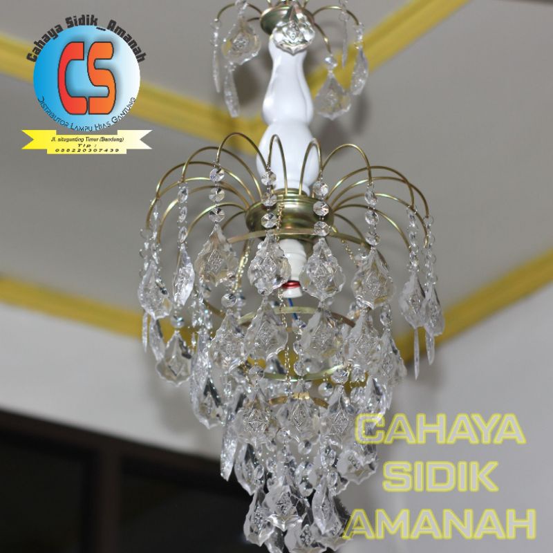lampu hias kristal gantung | lampu hias kristal tinggi 70 cm | lampu hias gantung | lampu hias dekorasi | lampu gantung | lampu plafon