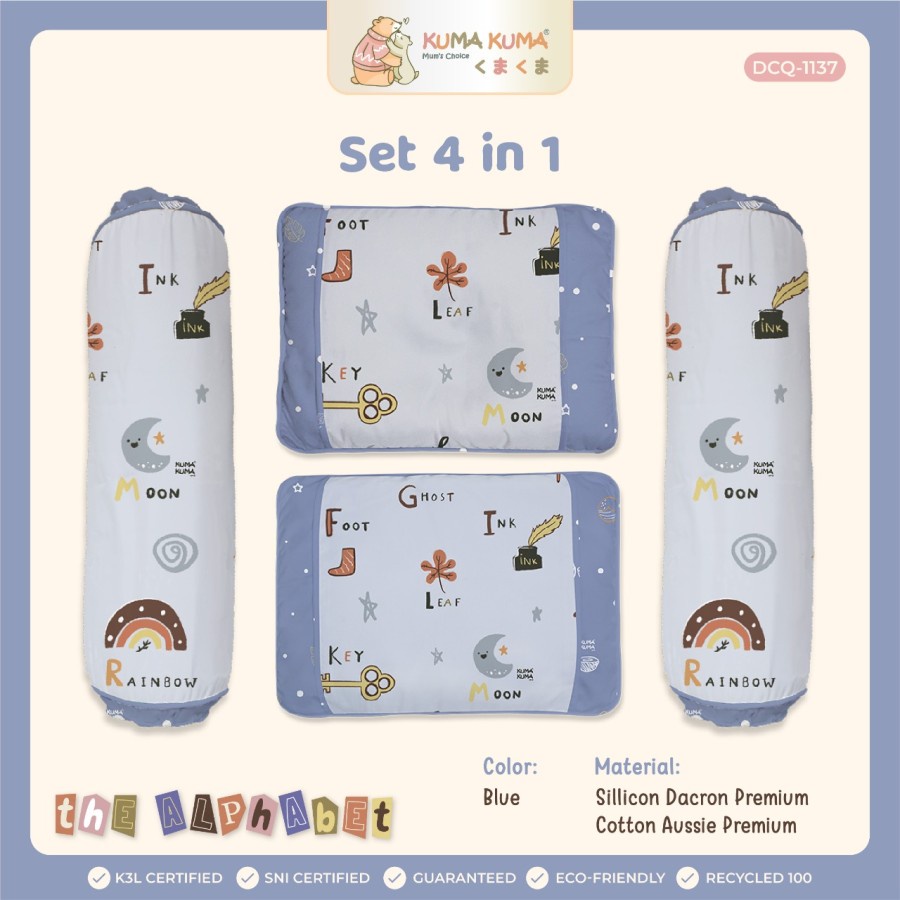 Kuma Kuma Bantal Bayi Set 4 In 1