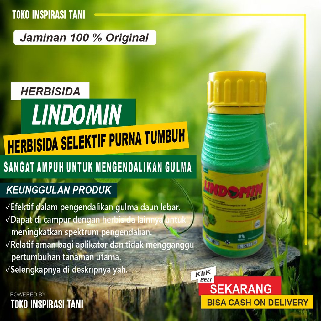Lindomin Herbisida Obat Pembasmi Rumput 200 ml/Herbisida Lindomin Kemasan 200 ml/Obat Gulma Lindomin