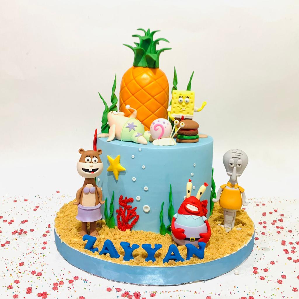

Kue ulan tahun Spongebob / Cake model Spongebob / mn BACA keterangan