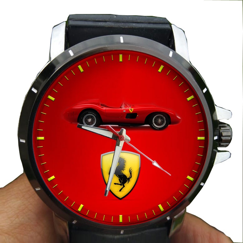 Jam Tangan Pria Keren Terbaik Custom Ferrari Merah