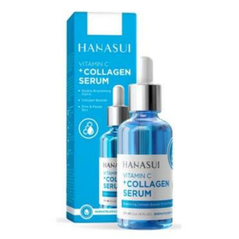 NEW SERUM VITAMIN C + COLLAGEN HANASUI BOX BIRU BY JAYA MANDIRI ORIGINAL BPOM