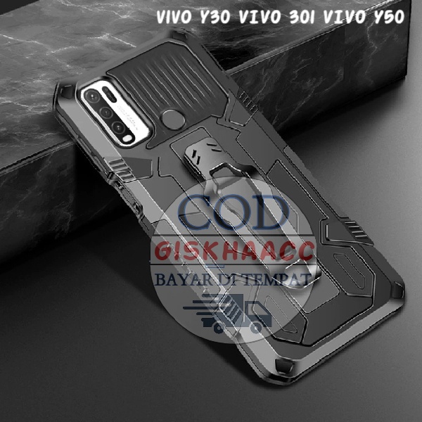 Case Hp Vivo Y50 -  Vivo Y30 - Vivo Y30i Hard Case Robot Belt Clip Leather Transformer Soft Hp