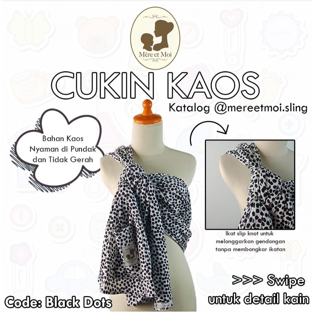 JARIK CUKIN MODERN KATUN KAOS BANYAK MOTIF | GENDONGAN BAYI KAIN PANJANG MEREETMOI