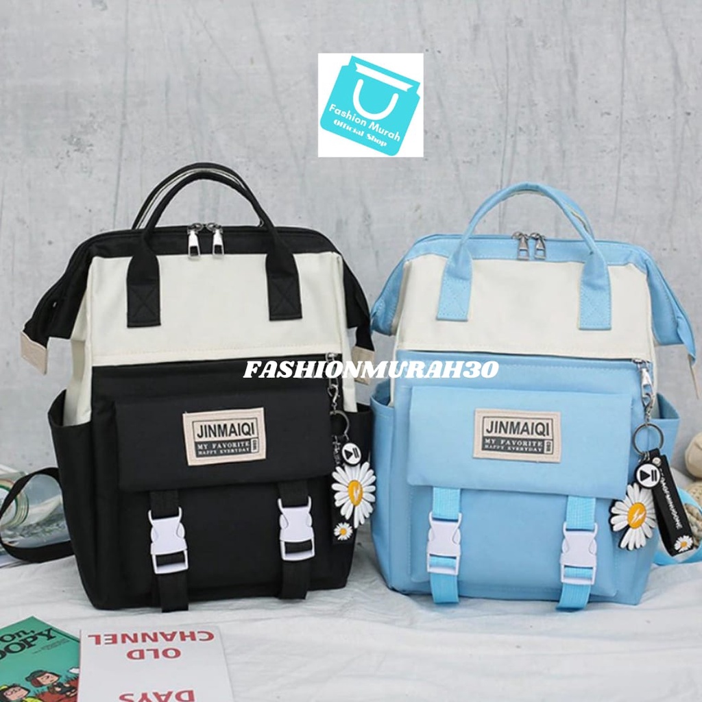 Tas Ransel 4 in 1 Limited Edition Tas Sekolah Backpack Wanita Tas Satu SET - BISA PILIH WARNA-5