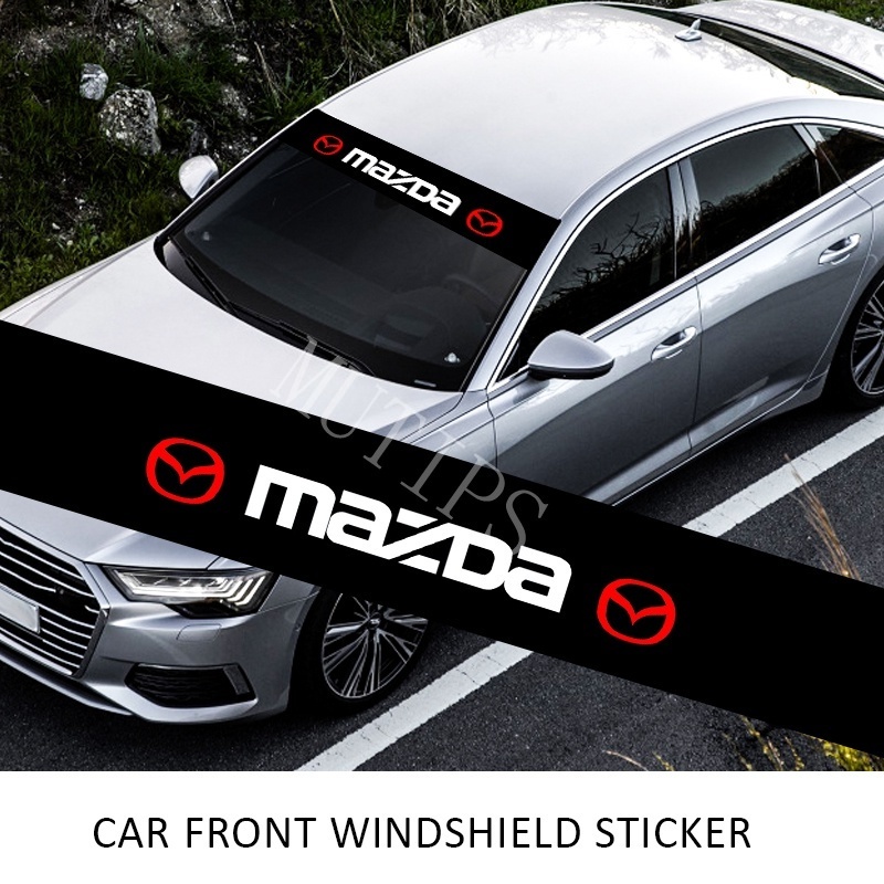 Stiker Kaca Depan Dan Belakang Mobil Mazda Bahan PVC Tahan Air Untuk 2 3 5 6 CX3 CX5 CX30 CX8 bl gh