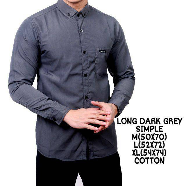KEMEJA PRIA TANGAN PANJANG (LONG DARK GREY)