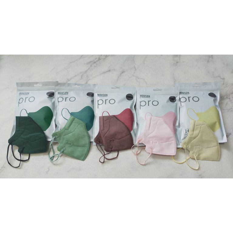 Masker KN95 Mouson Pro Isi 10pcs KN95 PRO 5 ply warna SOFT PINK ecfb