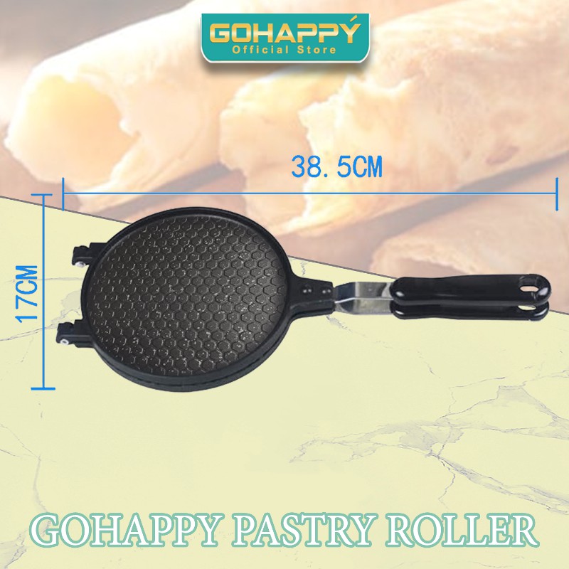 Gohappy Cetakan kue semprong - Egg pastry roller Waffle GHC50 loyang wafel Marble coating
