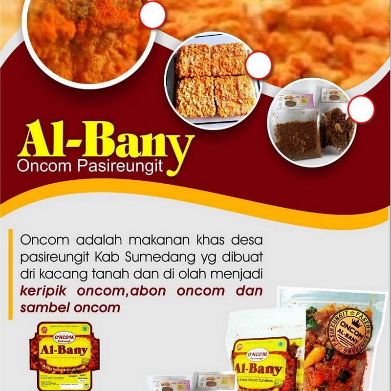 

Oncom Pasireungit Al-Bany Asli Oleh oleh Sumedang Bandung / Keripik Oncom/ Abon Oncom