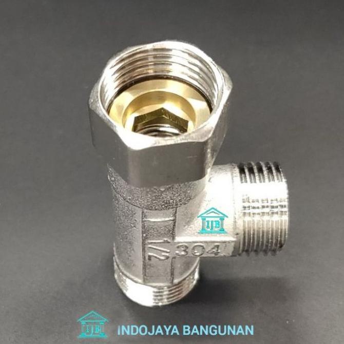 :>:>:>:>] Nepel T Chrome 1/2" Inch Drat Luar Dalam