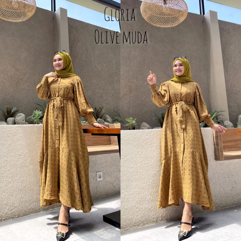 Gloria Dress Uragiri All Size Free Tali Ori Arraffa Syari