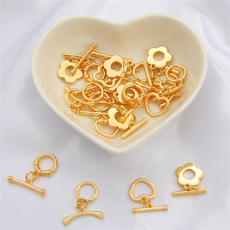 Oval/Heart Brass OT Clasps Hooks for Women Handmade Necklace Bracelet Jewelry Accessories making Findings