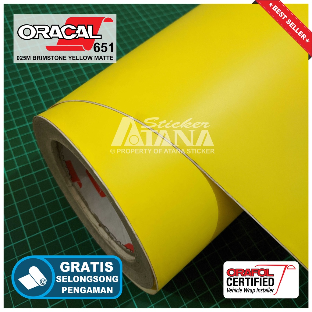 Skotlet Kuning Doff Oracal 651 Scotlet Yellow Matte Stiker Matt Dop Meteran Sticker Decal Roll Scotlite Body Mobil Motor Matic Sepeda Scotlight Kasar Cat Dekorasi Kaca Kap Background Aquarium Furniture Isuzu Terios Ayla Creta CRV Rocky Yaris Sigra Hylux