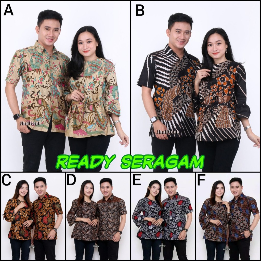  Batik  Couple  Seragam M L XL XXL Shopee  Indonesia