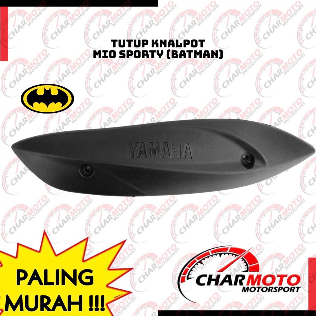 Cover Tutup Knalpot Premium Mio Variasi Sporty (Batman), Mio J, Mio Z 2017 / Mio M3 PNP - Charmoto