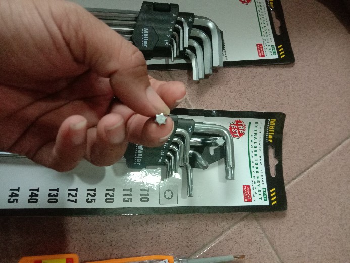 Kunci L Set Panjang 9 Pcs Mollar - Ball End Extra Long Hex Key