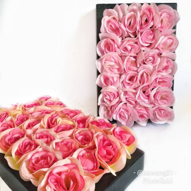 Hiasan Dinding VB42 Walldecor Frame Bunga Mawar  Artificial Hiasan