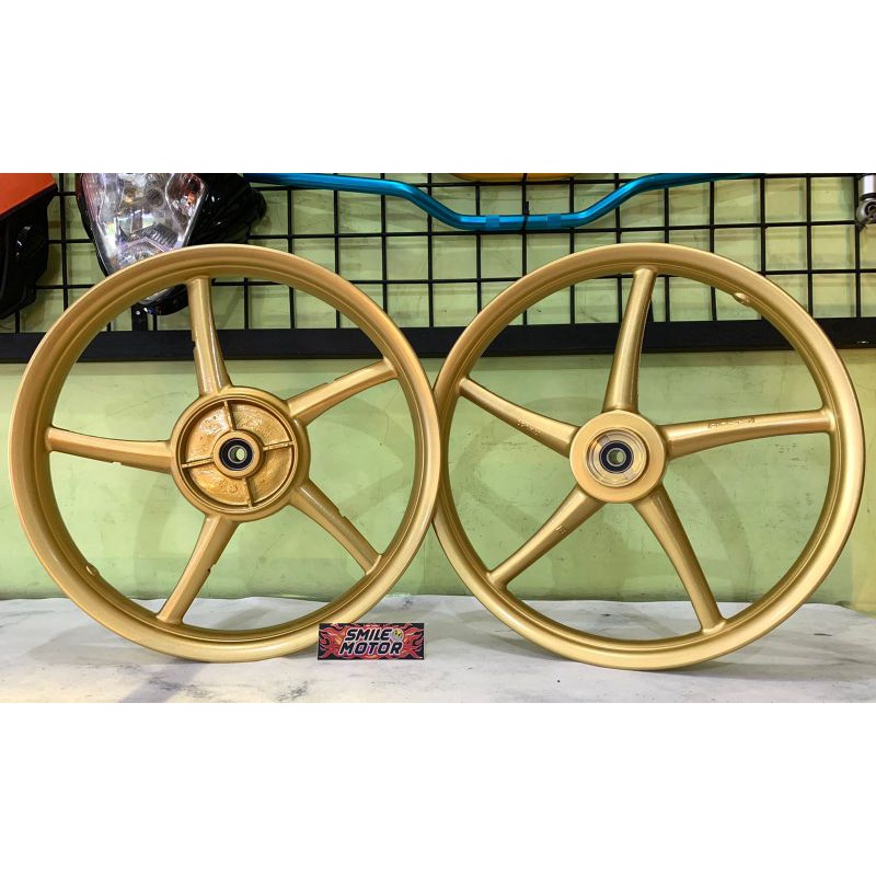 VELG PELAK RACING VROSSI V ROSSI RXKING/RXZ PALANG 5 RING 17 GOLD MODEL COPY RCB